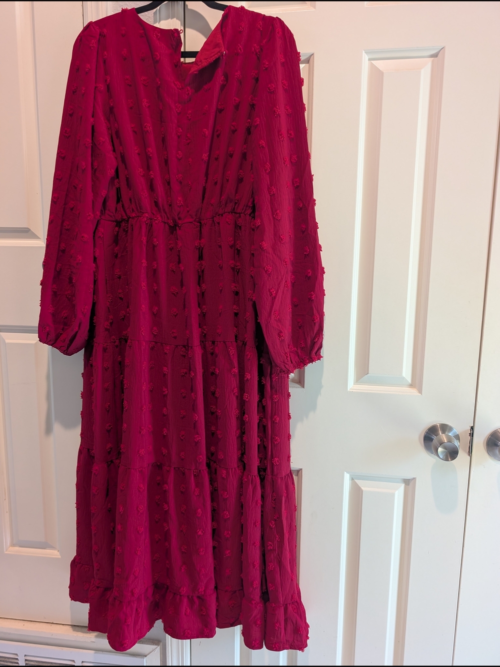Tiered Long-Sleeve Midi Dress - Picture 2 of 5